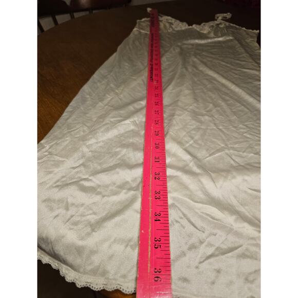 Vintage Sears Lingerie Slip  Nylon Lace Nightgown Size 38 Average Length (719) - Picture 2 of 7